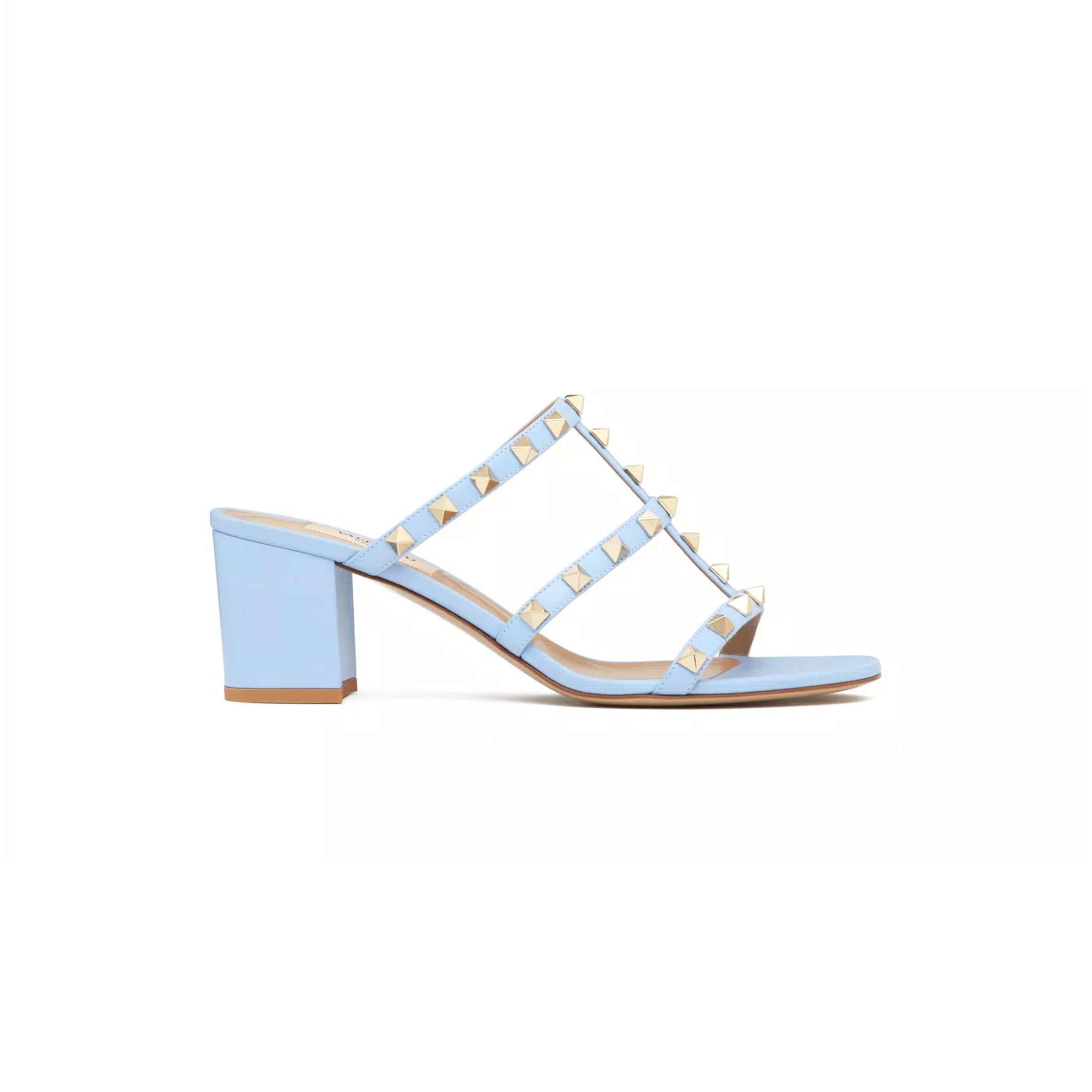 VALENTINO ROCKSTUD CALFSKIN LEATHER SLIDE SANDAL 60 MM 4W2S0C47VOD_ZQW VALENTINO ROCKSTUD CALFSKIN LEATHER SLIDE SANDAL 60 MM 4W2S0C47VOD_ZQW